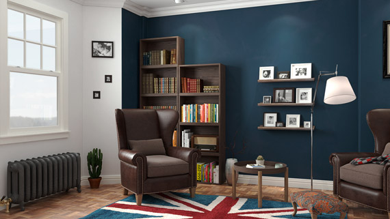 Reading corner in England.